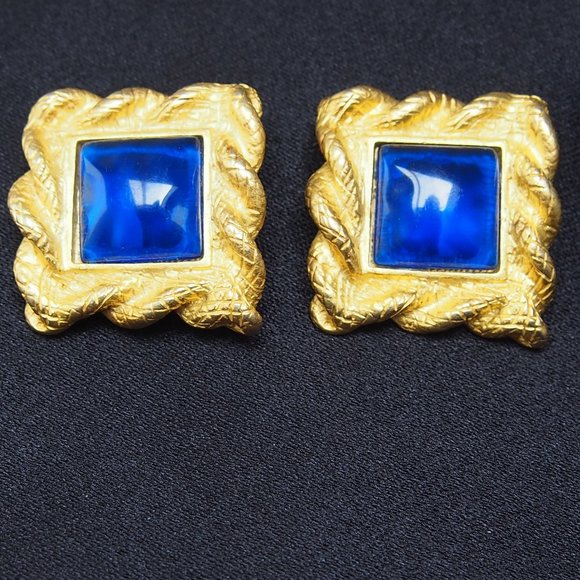 Ann Taylor Brushed Gold Brass Statement Earrings - Picture 3 of 8